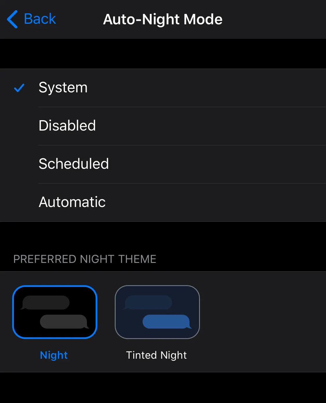 ตำแหน่งที่แชร์บนแผนที่ในโหมดกลางคืนบน Telegram สำหรับ Android