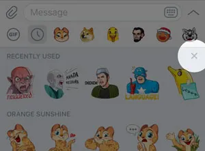 在 iOS 上清除最近的贴纸