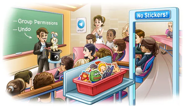 Telegram 5.2 登场:全新群组权限、统一的群组设置、撤销删除聊天及更多
