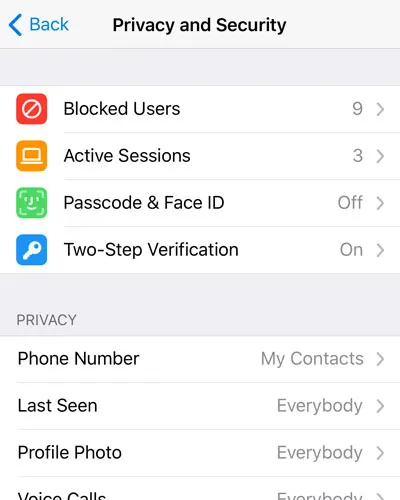 重新设计的“隐私与安全”设置界面截图
