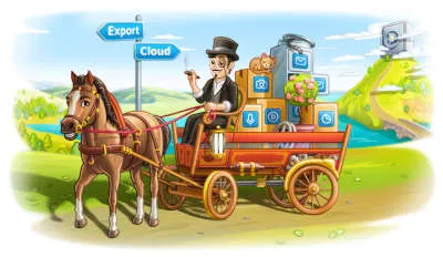 Telegram 老兄驾着马车,载着箱子离开云端大保险柜。
