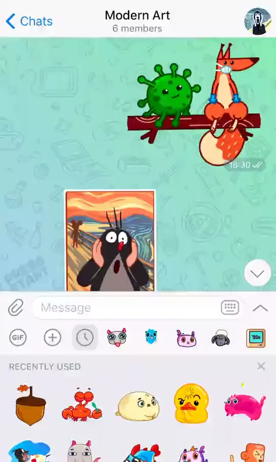 Telegram 全新的贴纸目录。