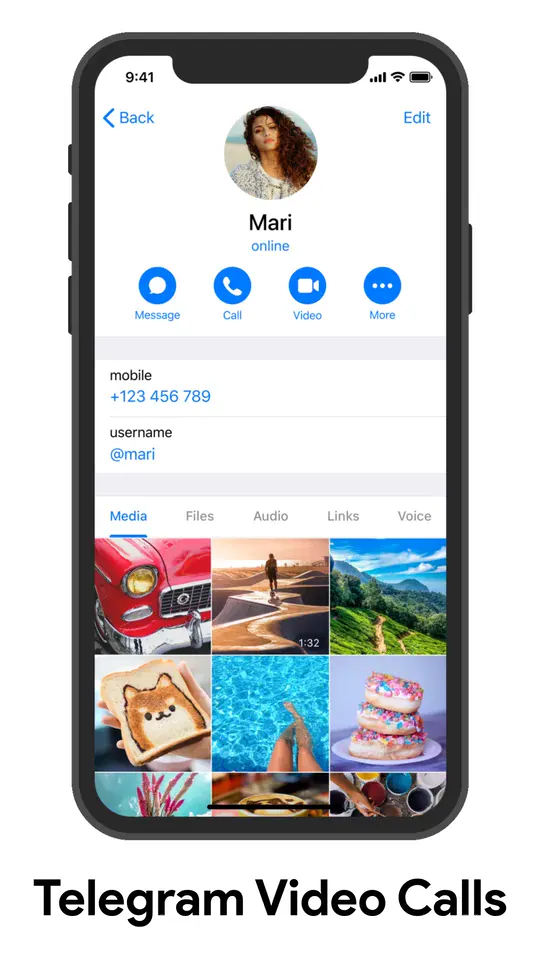 iOS 上的 Telegram 视频通话
