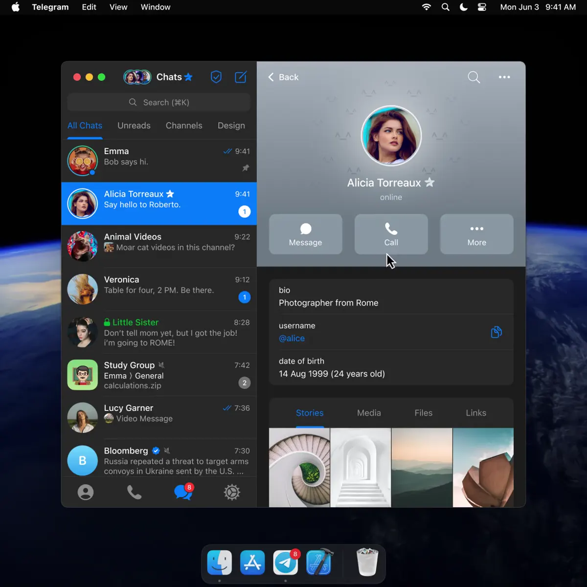 macOS 上的多彩通话