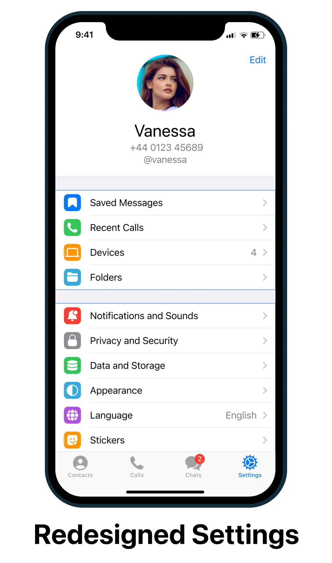 iOS 上重新设计的设置