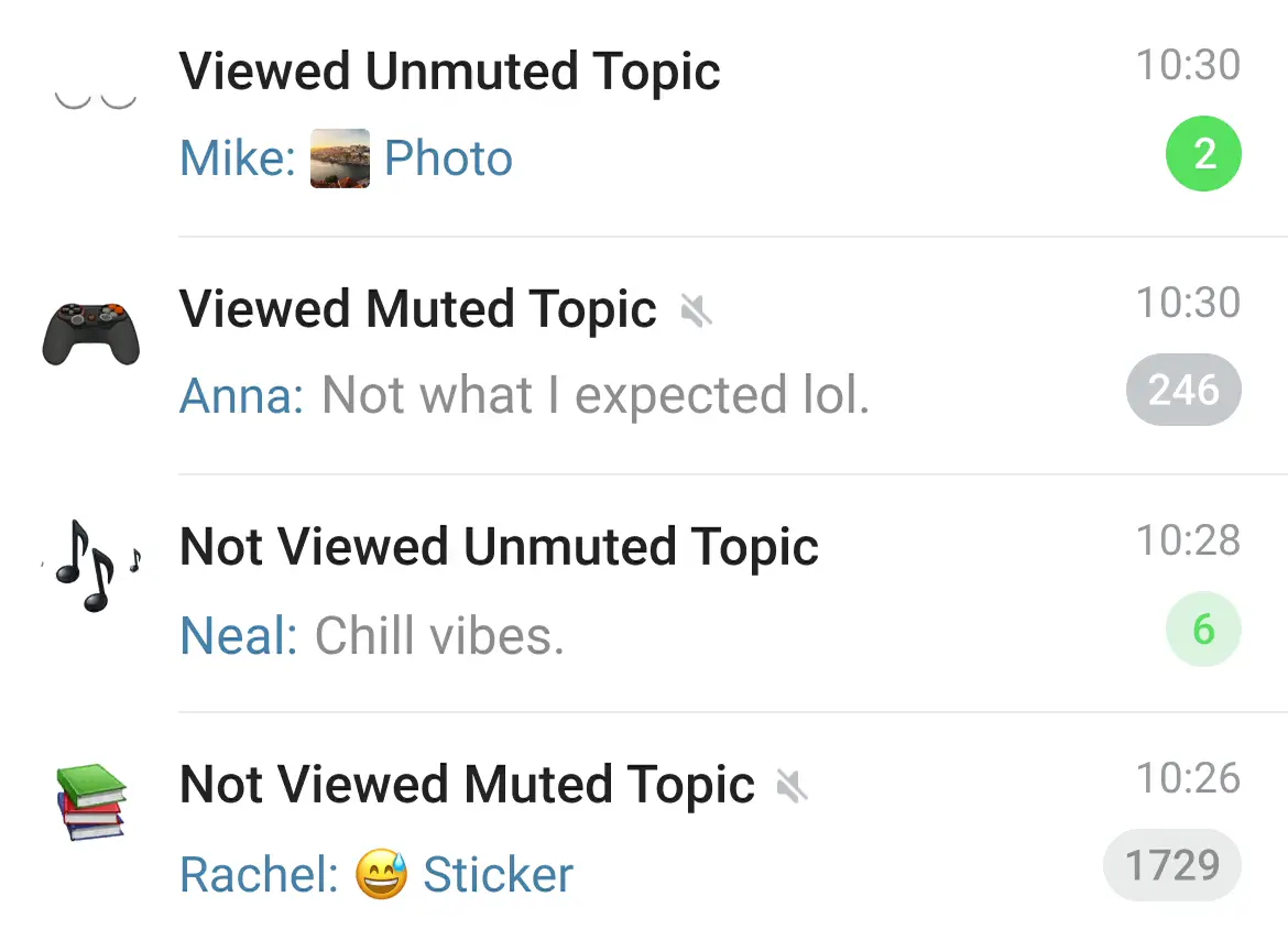 Unread badge colors in topics