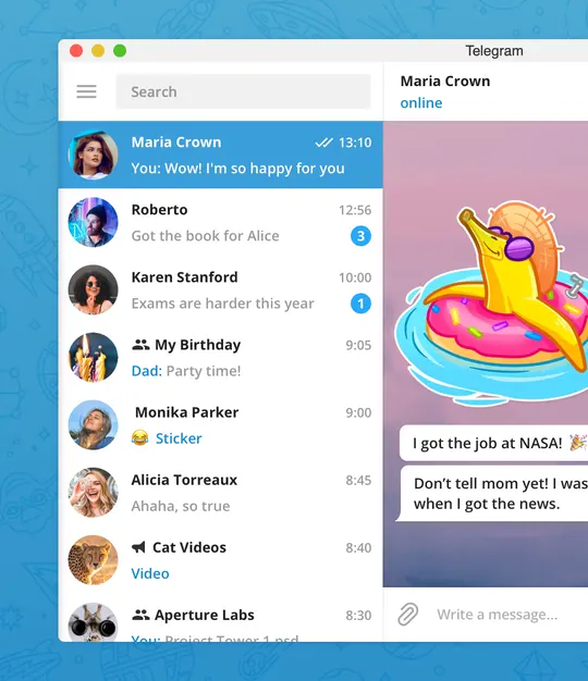 在 Telegram 桌面版上切换账号