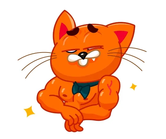 秀肌肉的猫